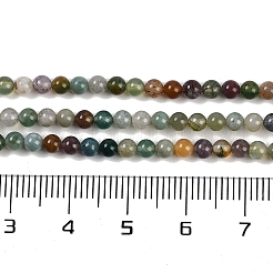 天然石インディアン瑪瑙ビーズ連売り  グレードA  ラウンド  3mm  穴：0.5mm  約110個/連  15インチ&nbsp;X-G-A130-3mm-K12