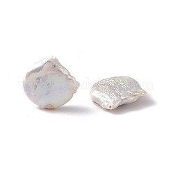 バロック天然ケシパールビーズ  猫の頭  貝殻色  21.5~24.5x23~24.5x6.5~7mm  穴：0.8mm&nbsp;LS-PEAR-N020-L32