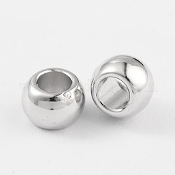 CCBプラスチックビーズ  ニッケルカーラ  フラットラウンド  5x7mm  穴：4mm&nbsp;PCCBKA281Y