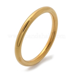 女性用304ステンレススチールプレーンバングル  18KGP本金メッキ  1/4インチ（0.8cm）  内径：2-1/2インチ（6.4cm）&nbsp;BJEW-K271-01G