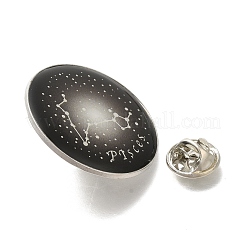 12星座クリエイティブ合金バッジ星座ブローチ  プラチナ  魚座  31mm&nbsp;LS-JEWB-S033-01P-L