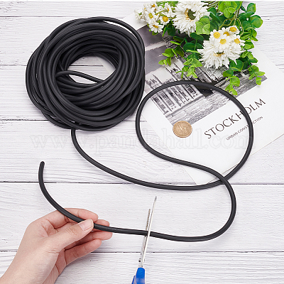 ニトリルゴムコード1巻 合成ゴム丸紐 ブラック 6mm 約16.40ヤード（15m