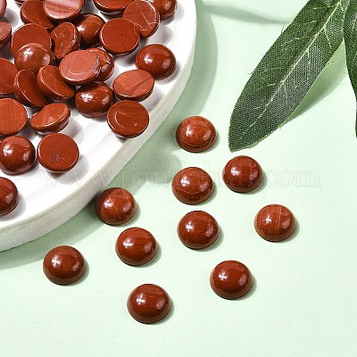 天然石レッドジャスパーカボション  半円/ドーム  10x4~5mm&nbsp;G-H1596-FR-10mm-15-1