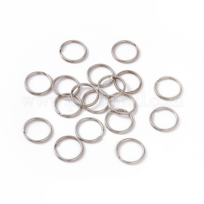 アイアン製キーリング  プラチナ  24x2.5mm  内径：20mm&nbsp;IFIN-C057-24mm-1