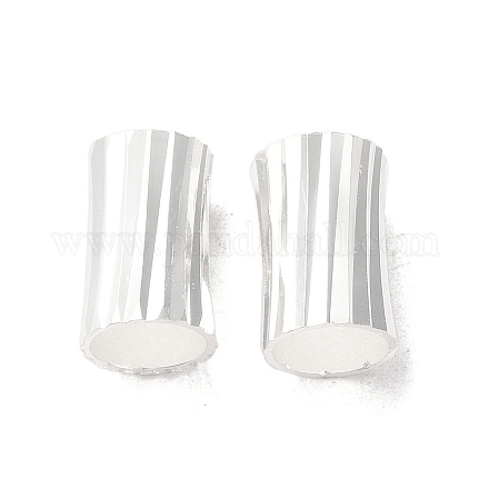 真鍮製ビーズ  コラム  銀  12x8mm  穴：7mm&nbsp;FIND-Z039-11A-S-1