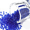 Glass Seed Beads, Transparent, Round, Blue, 12/0, 2mm, Hole: 1mm, about 30000 beads/pound