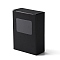 Rectangle Paper Folding Box, Mailing Boxes, with PVC Clear Window, for Jewelry, Handmade Soap Package, Black, Finish Product: 6.5x3x9cm