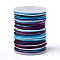 Segment Dyed Polyester Thread, Chinese Knotting Cord, Colorful, 0.8mm, about 10.93 yards(10m)/roll