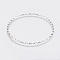 Brass Buddhist Bangles, Twisted Bangles, Silver Color Plated, 2-3/8 inch(62mm)