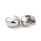 Iron Crimp Beads Covers, Nickel Free, Platinum, 5mm In Diameter, Hole: 1.5~1.8mm