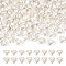 200Pcs ABS Imitation Pearl Beads, Heart, 9.5x10.5x5mm, Hole: 1.8mm