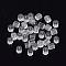 Plastic Ear Nuts, Earring Backs, Clear, 3x2.5mm, Hole: 0.5mm