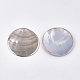 電気メッキ黒リップシェルペンダント  フラットラウンド  グレー  44.5~45x1~3mm  穴：1.8mm&nbsp;SHEL-S274-87-A-2