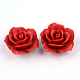 シナバービーズ  花  ファイヤーブリック  20x20x10mm  穴：2mm&nbsp;LS-X-CARL-Q004-79B-1