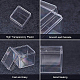 プラスチックビーズ収納ケース  キューブ  透明  4x4x4cm  18pc&nbsp;CON-BC0004-10-5