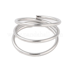 変色しない304ステンレススチール製多層オープンカフリング（女性用）  ステンレス鋼色  16mm  内径：17mm&nbsp;STAS-S125-11P