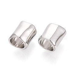 大きな穴ビーズ合金  ナゲットの形状  プラチナ  14.5x12x11mm  穴：8.5mm&nbsp;PALLOY-T091-45P