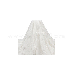 花柄のポリエステルレース生地  服装アクセサリー  ホワイト  165cm&nbsp;DIY-WH0504-194