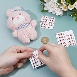 2袋2種類の樹脂粘着ステッカー  視線  カラフル  50~58x50~62x2mm  40個/袋  1バッグ/スタイル&nbsp;DIY-FH0009-77