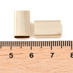 真鍮製チューブビーズ  カドミウムフリー＆鉛フリー  長方形  24KGP本金メッキ  13x8x4.5mm  穴：7.5x4mm&nbsp;KK-C163-21B-G