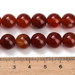 天然石カーネリアンビーズ連売り  染め＆加熱  スムーズなラウンド  グレードB  10mm  穴：1.2mm  約38個/連  14.96''（38センチメートル）&nbsp;GG-CBA1CAF-A01-10mm