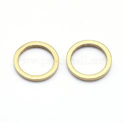 真鍮製フレームコネクター  リング  鉛フリー＆カドミウムフリー＆ニッケルフリー  生（メッキなし）  8x1mm  内径：6mm&nbsp;KK-P119-20-8mm-RS