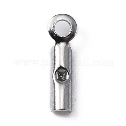 316サージカルステンレススチール折りたたみ式クリンプエンド  ステンレス鋼色  8.5x2.5x1.5mm  穴：1.2mm  内径：1.3mm&nbsp;FIND-WH0045-45B