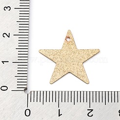 幾何学的な合金シートプリントペンダントイヤリングアクセサリー  スター  19.5x20.5x0.5mm  穴：1.2mm&nbsp;LS-PALLOY-E139-01G-01