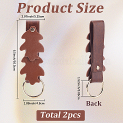合金製イミテーションレザーベルトバックル  葉  ゴールドカラー  キャメル  165x52.5mm&nbsp;FIND-WH20007-123B