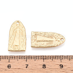 合金ペンダント  アーチと人間  カドミウムフリー＆鉛フリー  マットゴールドカラー  20.5x10.5x1.5mm  穴：1.4~1.5mm&nbsp;PALLOY-N179-21MG