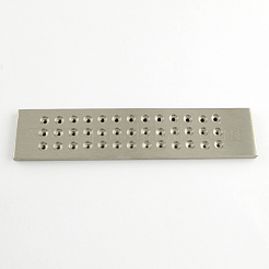 39つの丸穴タングステン鋼ドロープレート  ステンレス鋼色  205x46x6mm  穴：0.26~2.8mm&nbsp;TOOL-R062