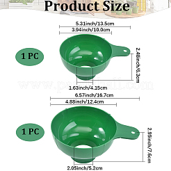 プラスチック漏斗セット2個  グリーン  135~167x100~124x63~76mm  内径：41.5~52mm&nbsp;AJEW-BM0001-38B