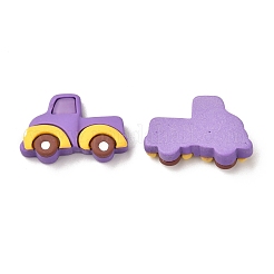 オペーク樹脂カボション  車  紫色のメディア  17x24.5x6mm&nbsp;RESI-F020-27