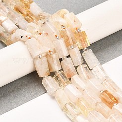 加熱された天然シトリンビーズ連売り  シードビーズで  ファセット列  9~11x6~7.5x6~7.5mm  穴：1.2mm  約30個/連  15.16~15.55インチ（38.5~39.5cm）&nbsp;G-G068-A20-01