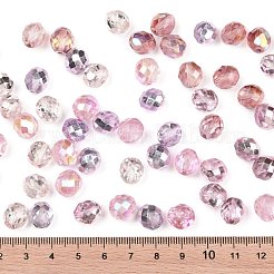 ファイアポリッシュチェコガラスビーズ  多面カット  アナナス属  ピンク  10x10mm  穴：1.4mm  約60個/袋&nbsp;LAMP-O017-151-DM10
