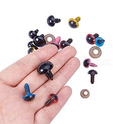 クラフト用品プラスチックぬいぐるみや人形の目パーツ  安全の目  ミックスカラー  8~16mm  約107pairs /ボックス&nbsp;DIY-PH0009-01
