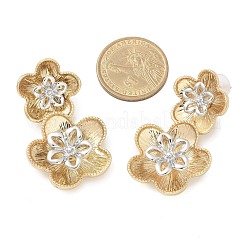 合金スタンドピアス  花  ゴールドカラー  925mm&nbsp;EJEW-M092-02G
