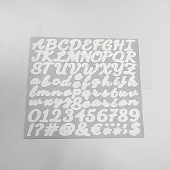 粘着ステッカー  カード作成用  スクラップブック作り  日記  プランナー  封筒とノート  文字と数字で  ホワイト  19.3x22.9cm&nbsp;STIC-PW0001-015B