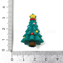 シリコンビーズ  焦点ビーズ  クリスマステーマ  カラフル  クリスマスツリー  30.5x19.5x16.5mm  穴：3mm&nbsp;SIL-I017-01I