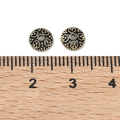 真鍮のビーズコーン  鉛フリー＆カドミウムフリー  半円  アンティークブロンズ  6x2mm  穴：1mm&nbsp;KK-F926-09AB