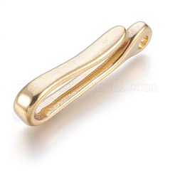 真鍮製S字クラスプ  メッキなし  60.5x15.5x8.5mm  穴：5.5mm&nbsp;KK-WH0020-01