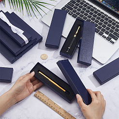 厚紙ペンケース  スポンジで  フォーテンペンボックス  オフィス＆スクール用品  長方形  ミッドナイトブルー  180x51x24mm&nbsp;CON-WH0117-18D