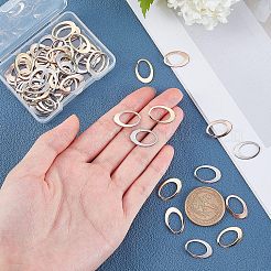 60個3色304ステンレススチールリンクリング  オーバル  ミックスカラー  18x12x0.5~1mm  インナーサイズ：13x8mm  20個/カラー&nbsp;STAS-UN0021-77
