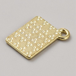 合金ペンダント  エナメル  ゴールドカラー  トランプのチャームが付いた長方形  ハート  レッド  15.5x11.5x1.3mm  穴：1.2mm  10個/袋&nbsp;ENAM-CJC0003-62G-01