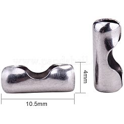 304ステンレススチールボールチェーンコネクター  ステンレス鋼色  10.5x4x3.5mm&nbsp;STAS-PH0002-43P