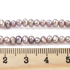 天然養殖淡水パールビーズ連売り  ポテト  ロージーブラウン  2.8~3.2mm  穴：0.5mm  約70個/連  7.68インチ（19.5cm）&nbsp;PEAR-C003-11C