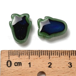 ガラスビーズ  温度感知色変化ビーズ  チューリップ  シーグリーン  15x11.5x5.5mm  穴：1.3mm&nbsp;GLAA-P072-06E