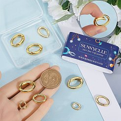ラックメッキ真鍮スプリングゲートリング  カドミウムフリー＆ニッケルフリー＆鉛フリー  長持ちメッキ  Oリング  ミックスカラー  18x13x3mm  9ゲージ  内径：13x8mm&nbsp;KK-SC0005-67