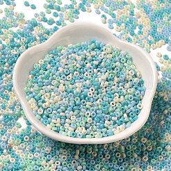焼付塗装ガラスシードビーズ  ドーナツ  カラフル  8/0  2.5~3x1~1.5mm  穴：1~1.2mm  約40909個/1ポンド&nbsp;SEED-P006-03A-17