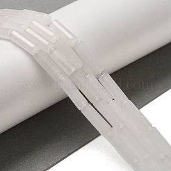 天然石ホワイトジェイドビーズ連売り  コラム  ホワイトスモーク  13~14x4~4.5mm  穴：1.2mm  約14個/連  7.48''（19センチメートル）&nbsp;G-U010-A10-01